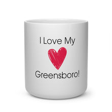 Load image into Gallery viewer, "I Love My Greensboro" Heart Shape Mug
